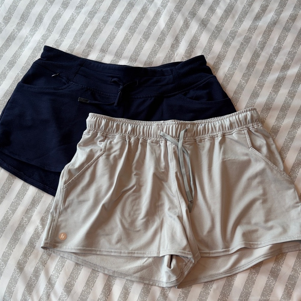 Hylete Women's Navy Blue and Gray Athletic Shorts Medium Small